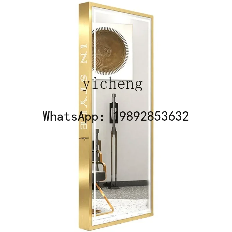 barber shop wall-mounted mirror beauty mirror table double-sided table single-sided floor-to-ceiling hair mirror