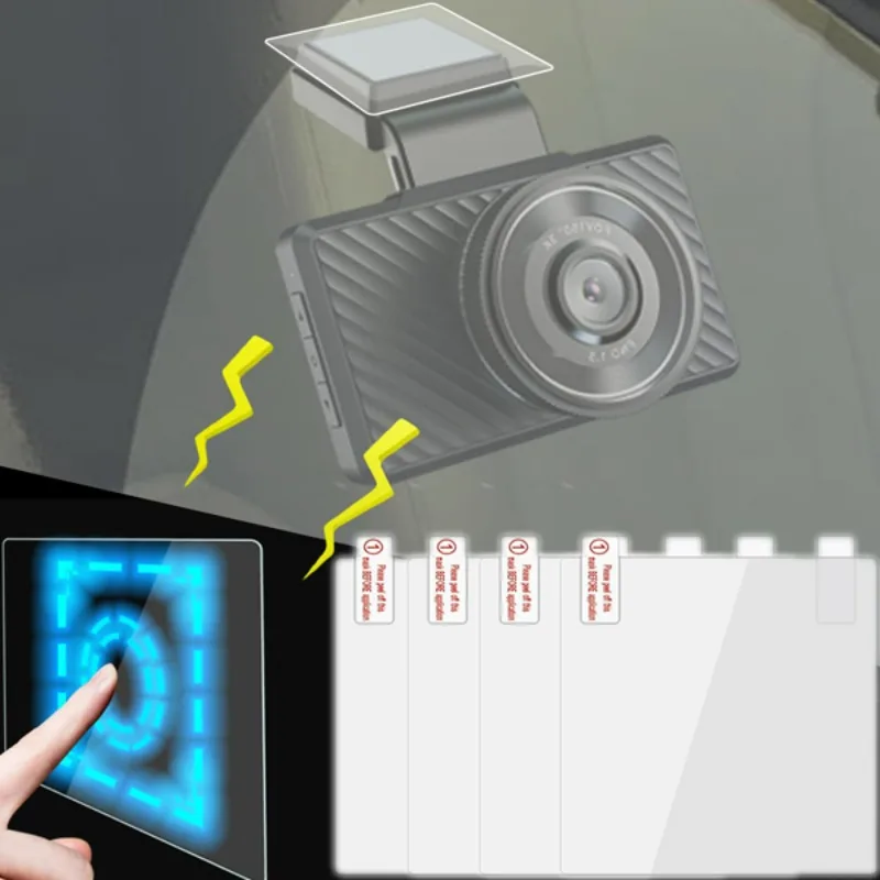 Pegatina electrostática de vidrio para coche, parabrisas transparente sin marcas, adhesivo fuerte de doble cara, soporte ETC, pegatinas fijas