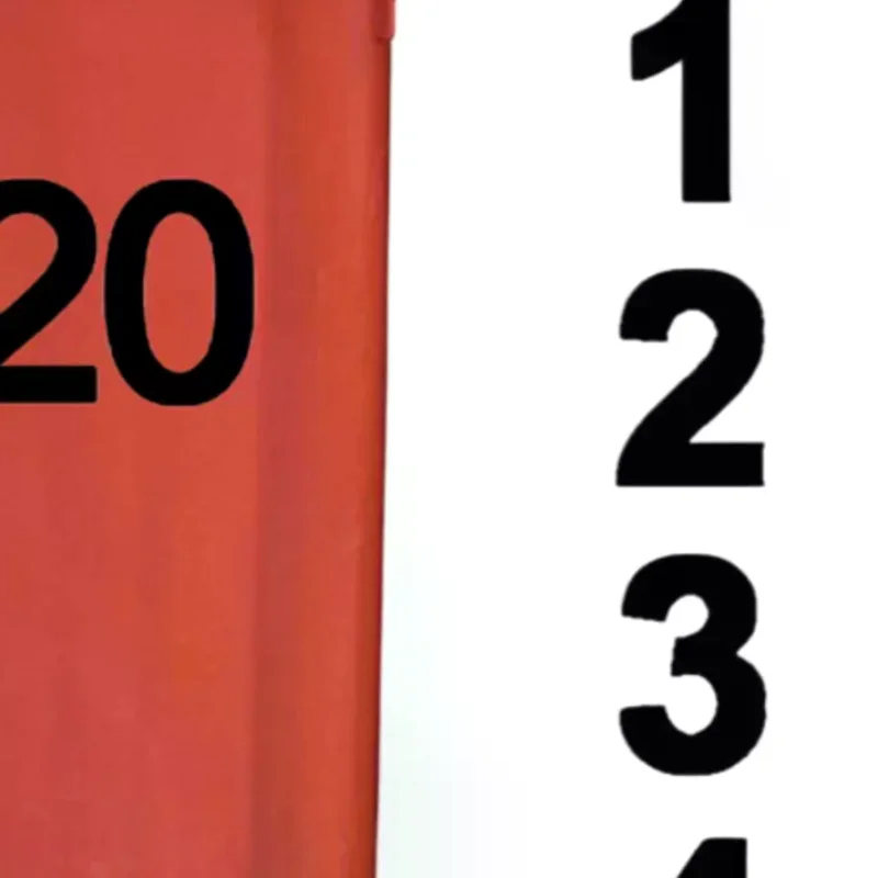Large 6.9-Inch (17.5cm) Trash Cans Decal Sticker Self-Adhesive Number Stickers Wheeled Dumpsters Door Mailbox Garage Labels