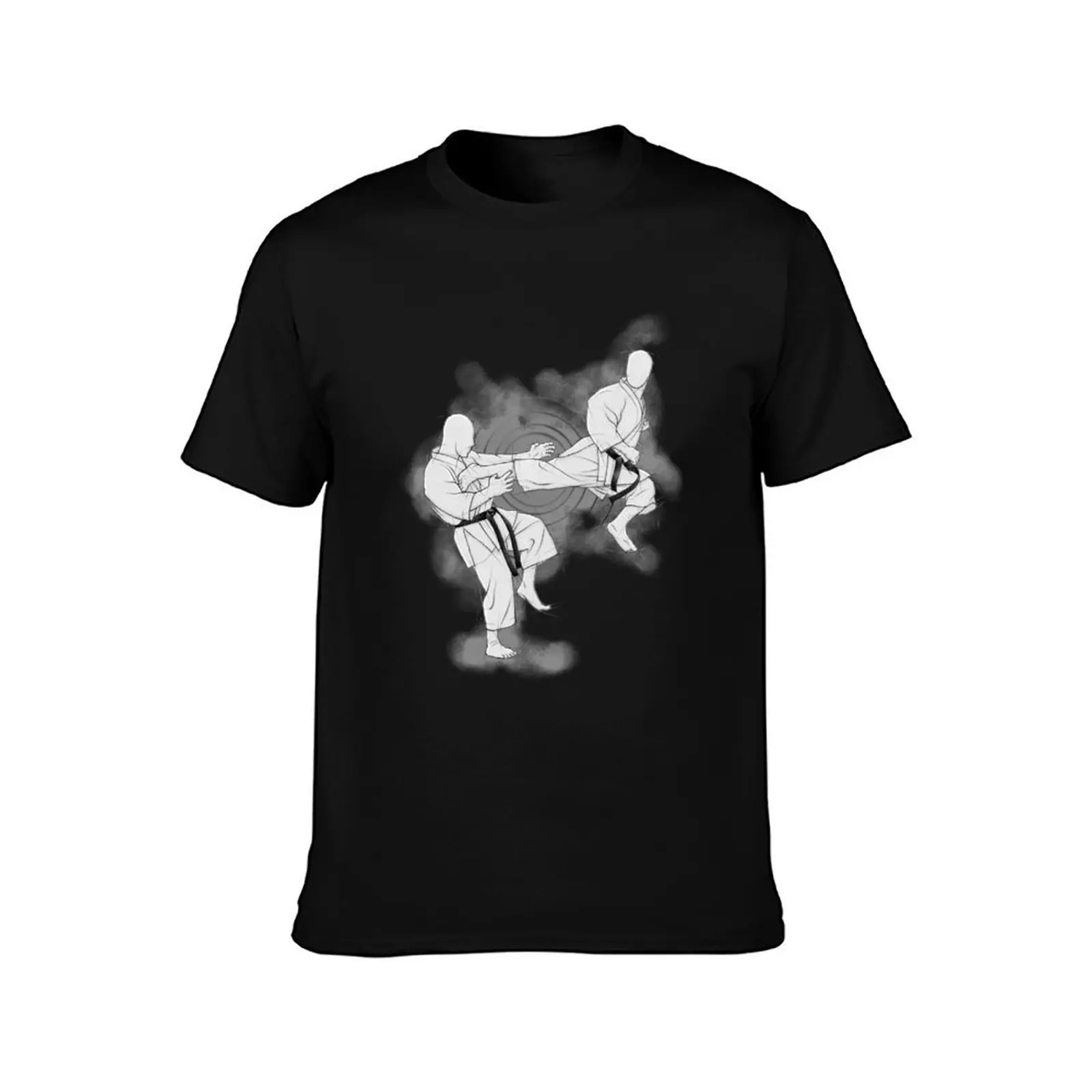 Karate fight scene Ushiro tobi geri - Shotokan Karate T-Shirt Soft Anti-Shrink Cotton Tee T-Shirt