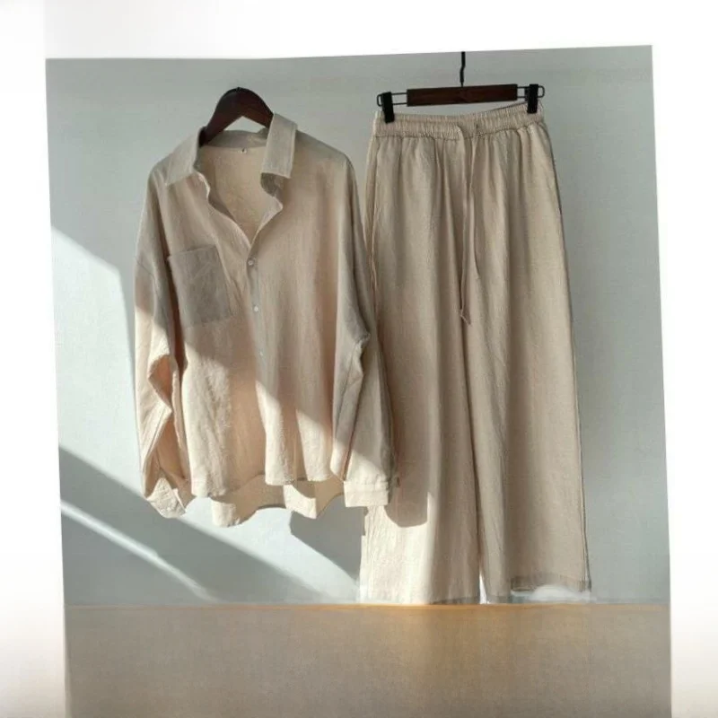 Faion feminino cintura alta algodão linho irt terno corte reto nó ry material fino quente impresso cardigan aberto