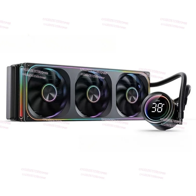 digital display water-cooled CPU cooler  synchronous quad mirror  intelligent temperature control