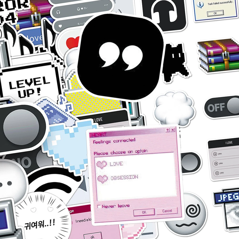 10/30/50pcs Internet Expression Graffiti Stickers Funny Cartoon Decals Laptop Guitar Notebook Phone Creative Sticker Toys Gift