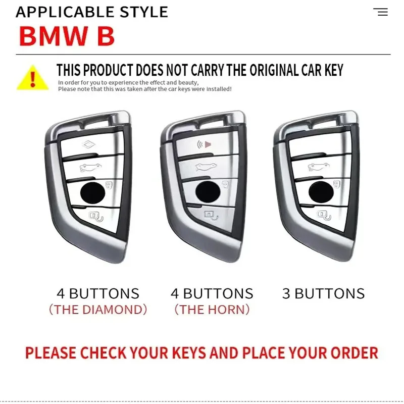 ABS Protection Car Key Case Cover Shell for BMW G20 G30 F15 F16 G01 G02 G05 F10 F20 F30 G07 F34 F32 F48 E92 X3 E83 X5 Key Chain