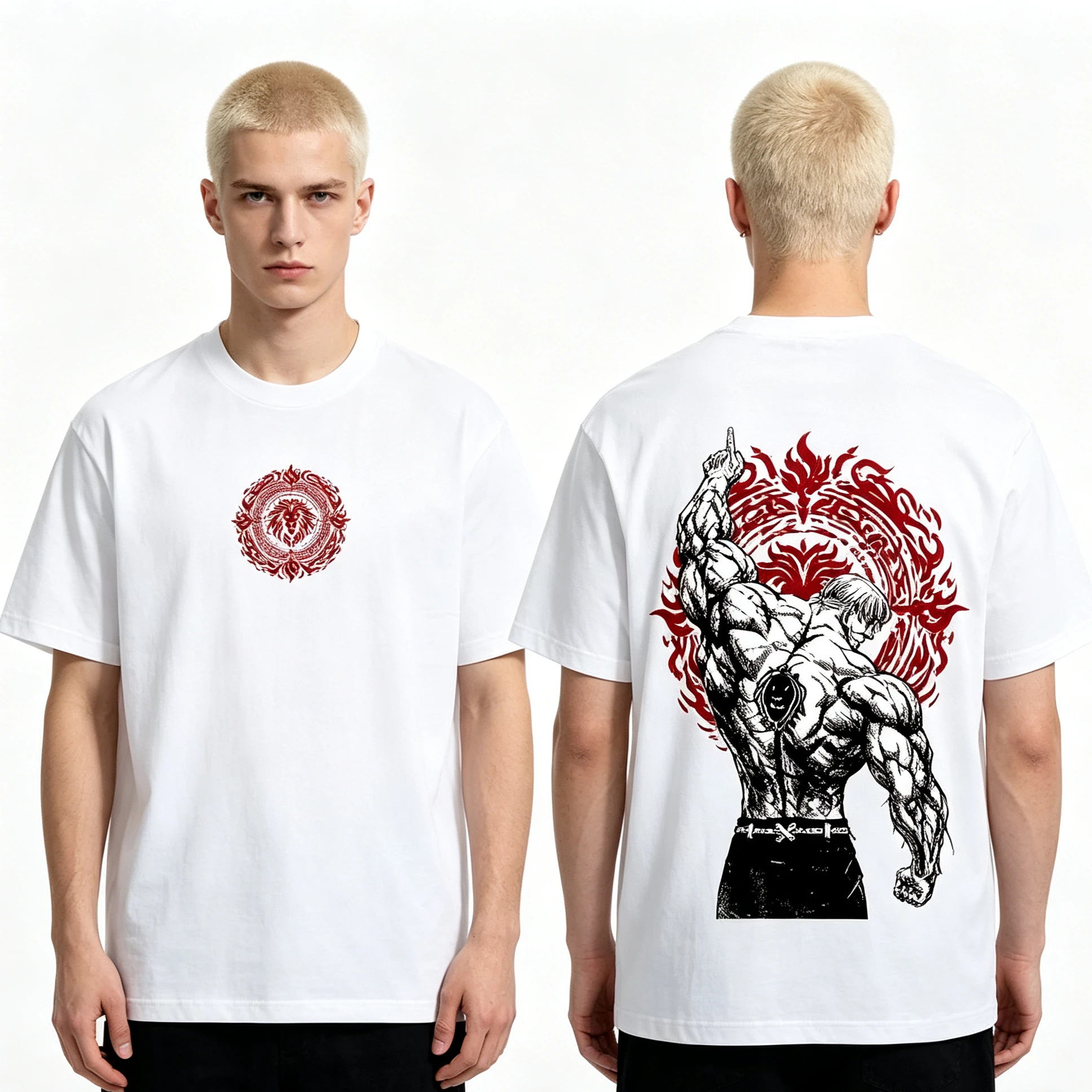 Summer Hot Sale Anime The Seven Deadly Sins Lion's Sin of Pride Escanor Print T Shirts Unisex Manga Hip Hop Streetwear T-shirt