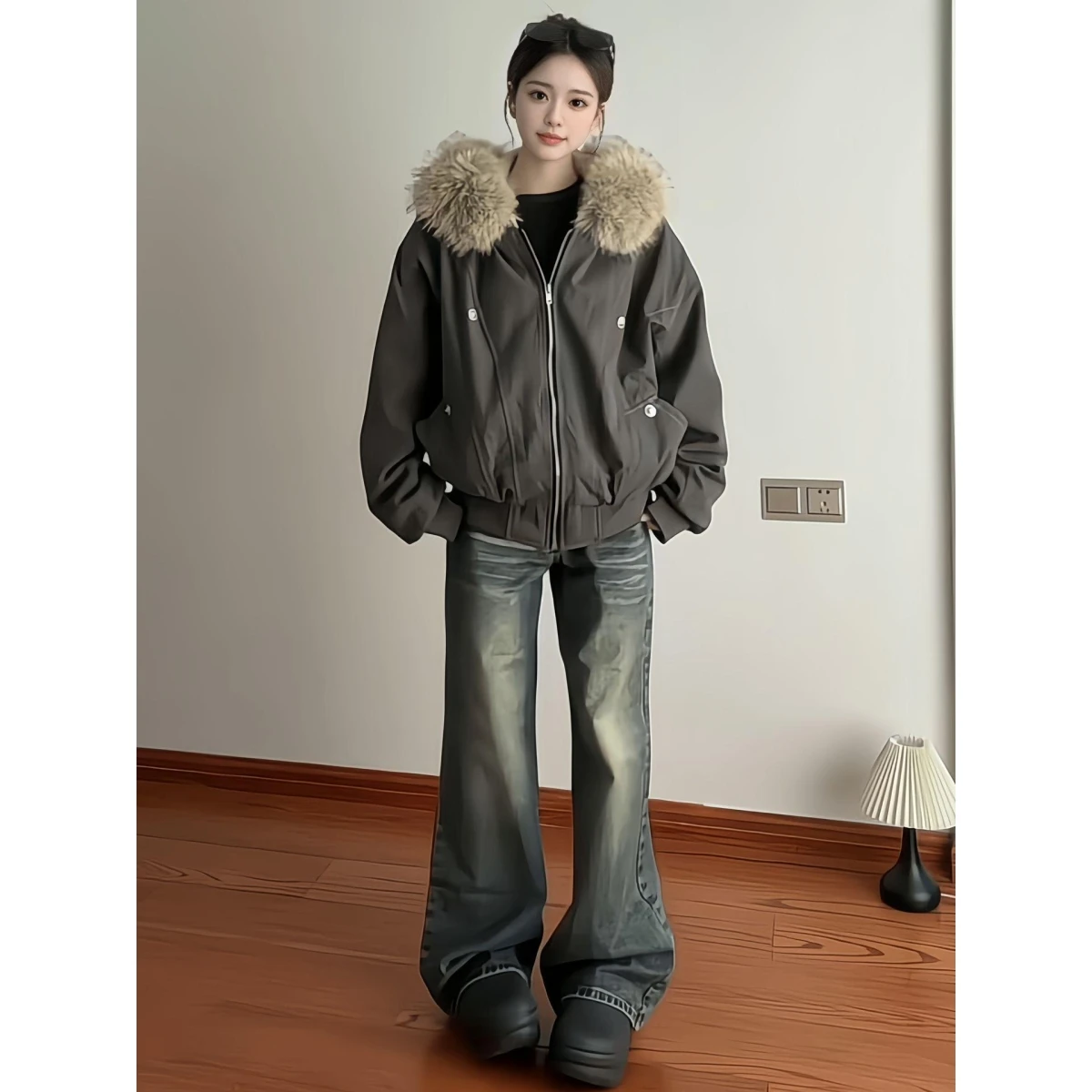 

Утепленная стеганая куртка из хлопка, новая зимняя модель, свободный крой, из полиэфирного волокна, молодежный тренд, для повседневной носки