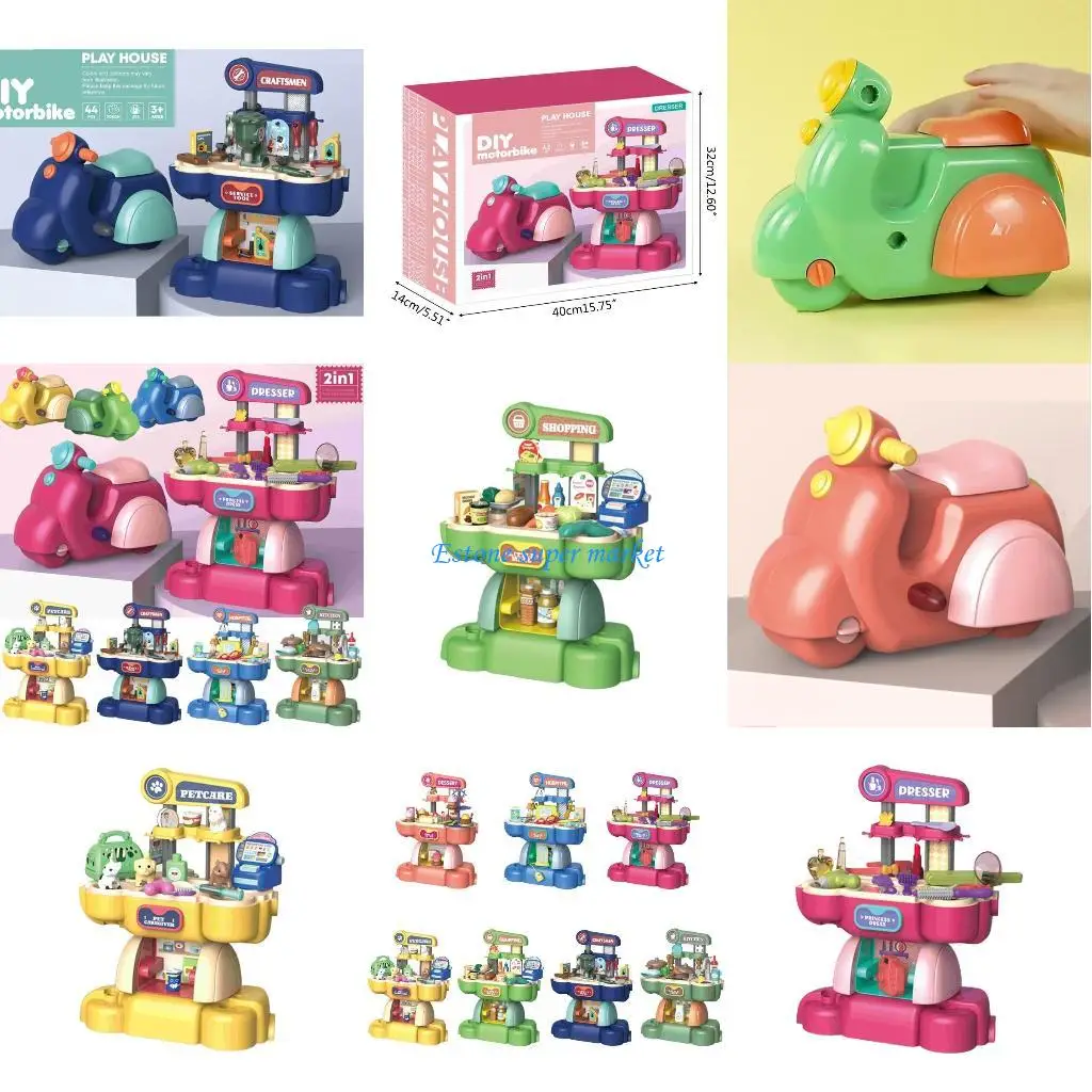 

090B DIY Gifts Mini Drink Shopping Supplies Children Pretend for Play Self-Service Kitchen for Play Kids Chrsitmas Gift