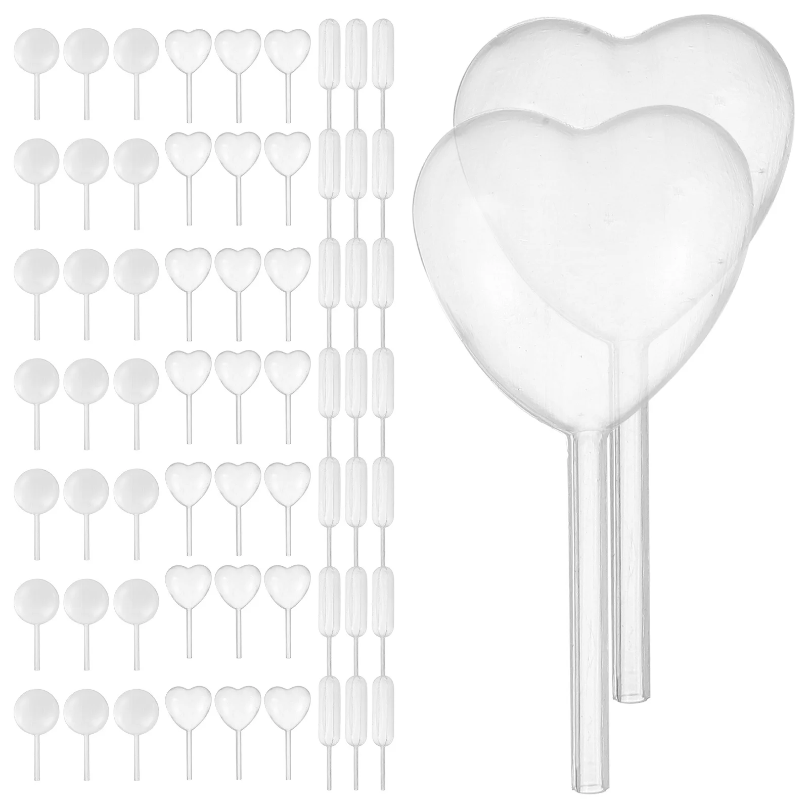 

150Pcs Liquid Dropper Pipettes Mini Portable Heart Round Rectangular for Cupcakes Strawberry Chocolate Infused