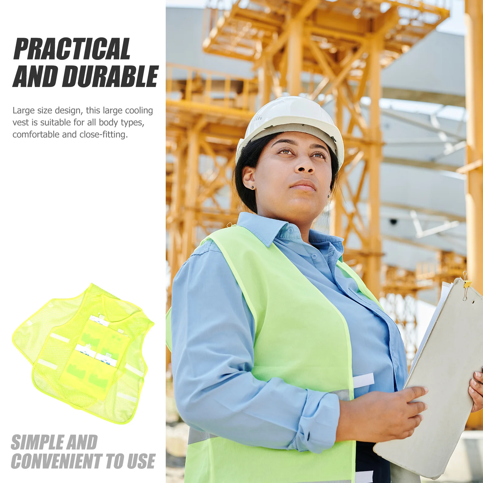 

1 комплект, 1 комплект, большой охлаждающий жилет, летний жилет со льдом, многоразовый жилет для мужчин и женщин, уличная кухня, офисная рабочая одежда, морозильный костюм