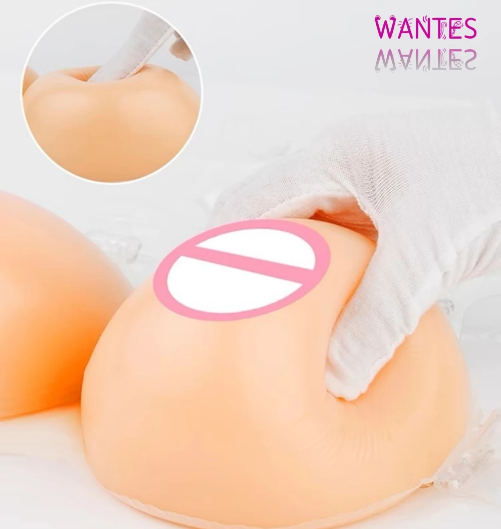 WANTES Silicone Breast Prosthesis with Straps Realistic Chest Drop Shape Fake Boobs Cosplay Transgender Drag Queen Shemale