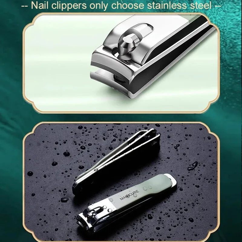 Chinese style Nail clippers set household nail clippers high-end slanting mouth cute nail clippers ladies manicure tools