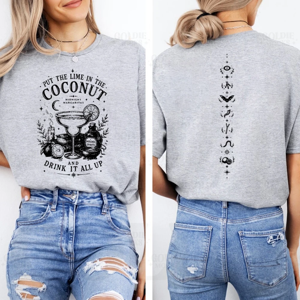 Praktisches Magic Shirt Midnight Margaritas T-Shirt Retro Halloween Grusel-Saison T-Shirt Vintage Hexenfilm T-Shirt Hexengeschenk für Sie – Detail 2