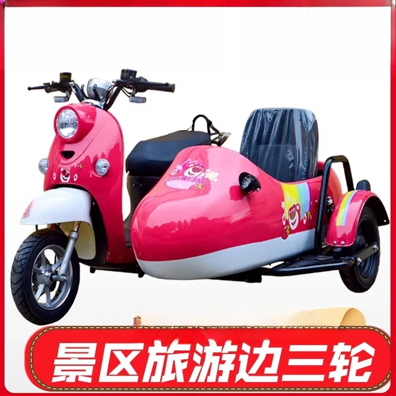 Electric tricycle side three-wheeled eight-car tourist attraction travel car 72V long-distance running Wang Dianmo