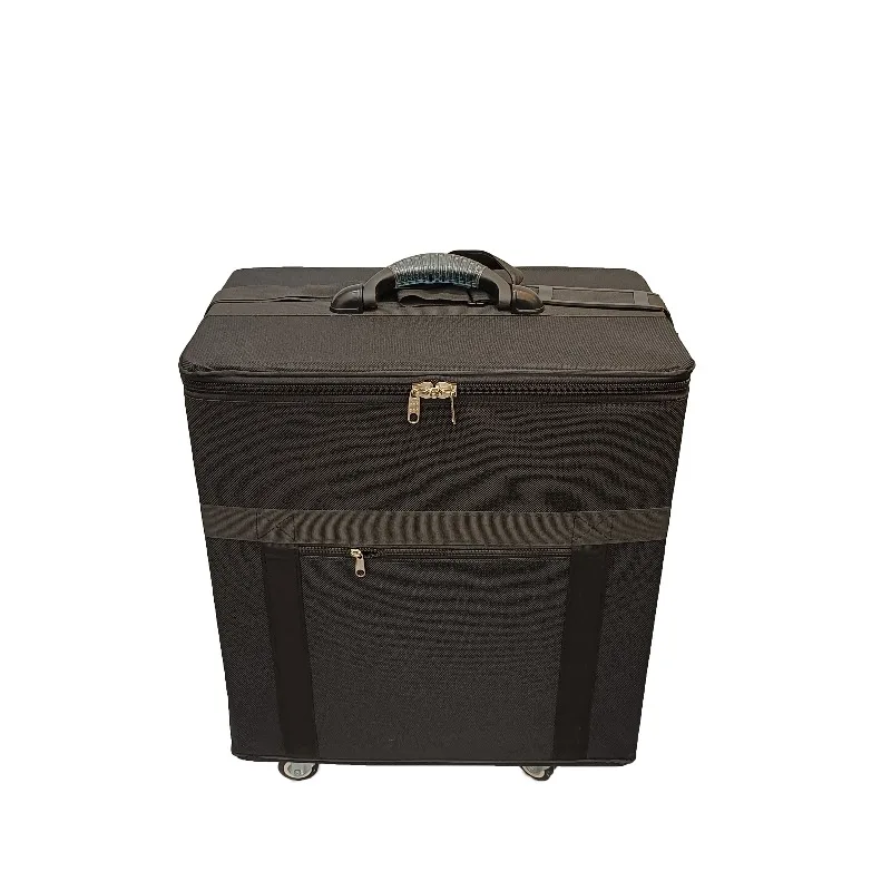 Wholesale custom logo 180 pieces capacity black sunglasses and glasses frame tray display bag with wheels