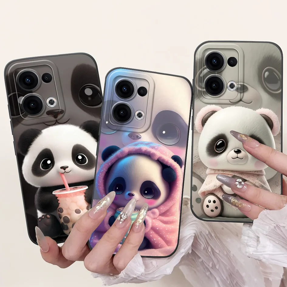 For OPPO Reno 13 Pro Case Reno13 Pro 5G Cover CPH2689 CPH2689 Cute Panda Matte Phone Case For Reno13Pro Reno 13Pro Protect Cover