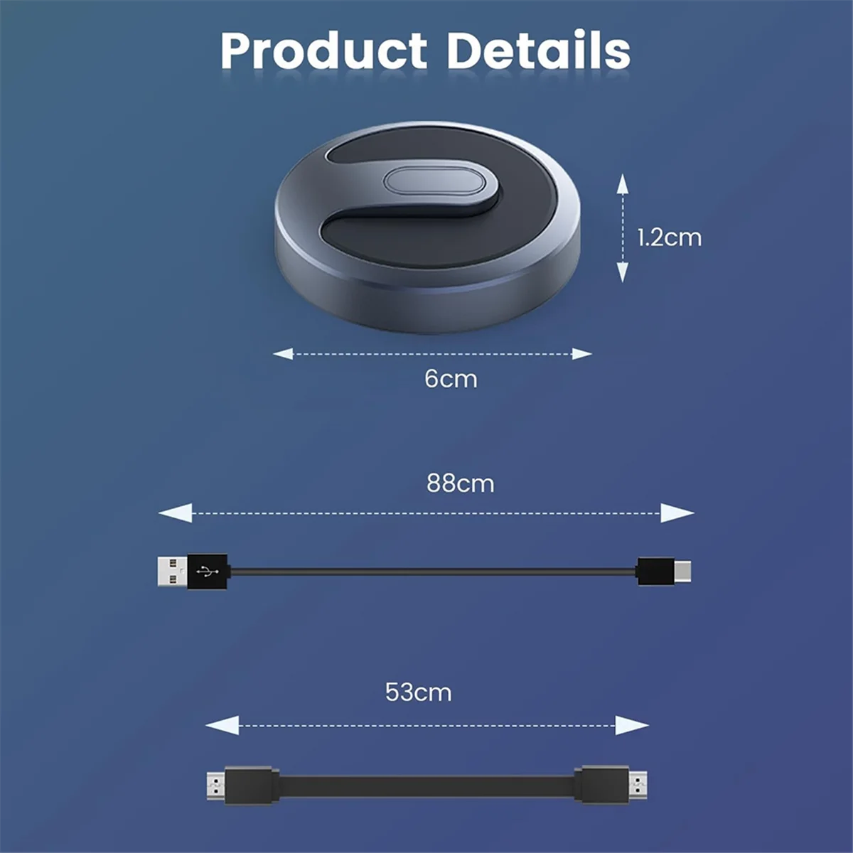

Wireless -Compatible Display Dongle Adapter Wireless Display Adapter for Streaming Video and Audio to HDTV Monitor