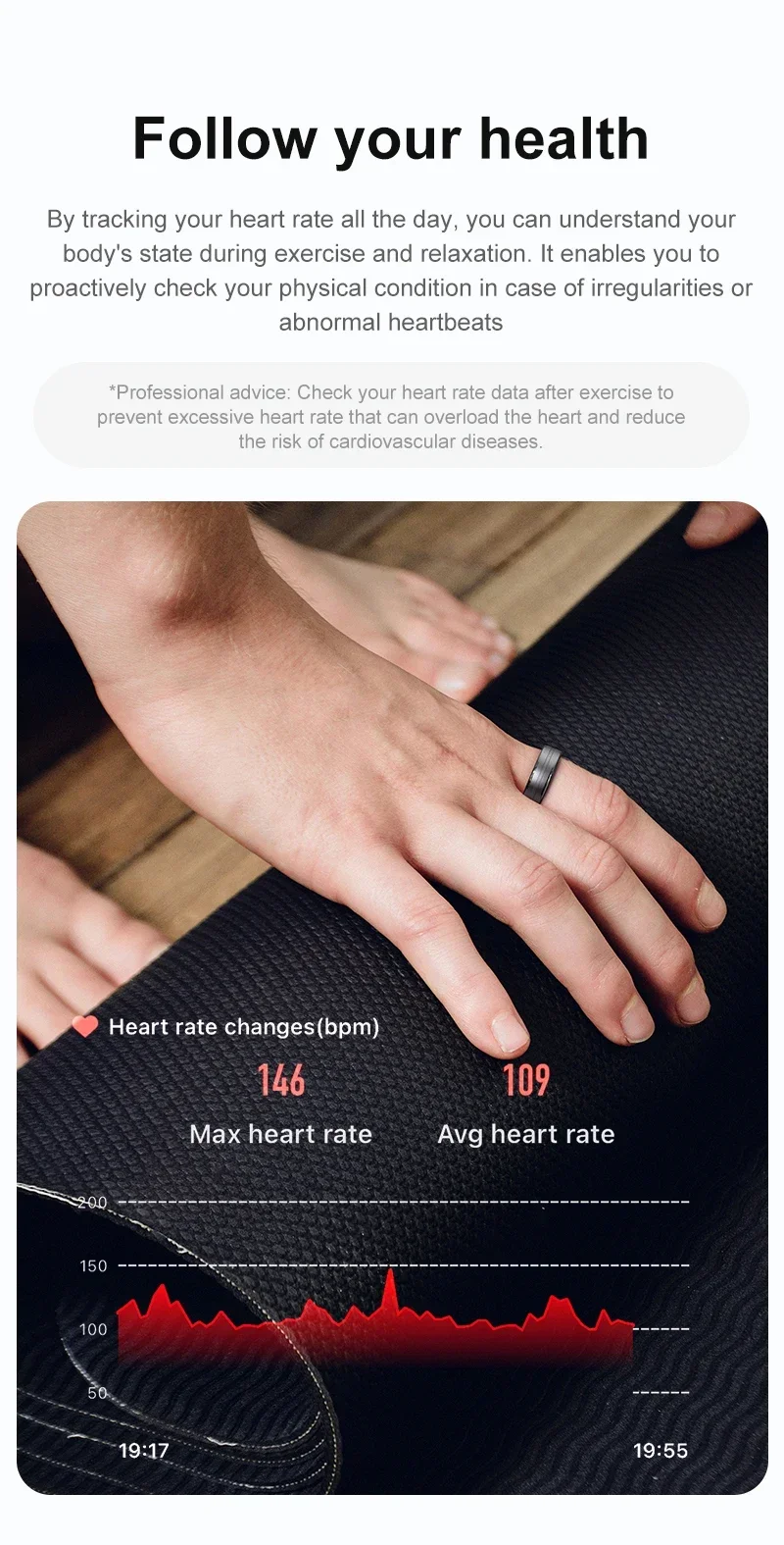 2024 NEW Ring 5ATM Waterproof Smart Ring For Men Women Health Monitoring 100+ Sport Modes Fitness Tracking Waterproof Sport Ring