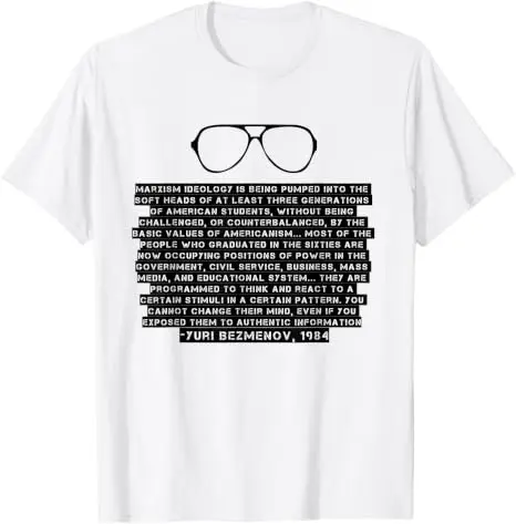 KGB-Abtrünniger Yuri Bezmenov: Warnung an den Westen vor Marxismus T-Shirt Y2k Personalisiertes Weiches Baumwoll-Kurzarm-Shirt mit Spruch – Detail 14