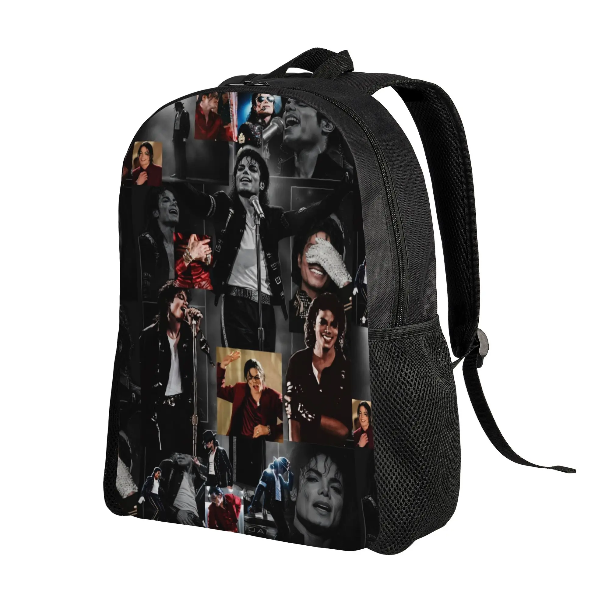 M-Michaels MJ King Music Backpack for Men Women Fashion High School Hiking Travel Daypack  Laptop Canvas Bags Sports