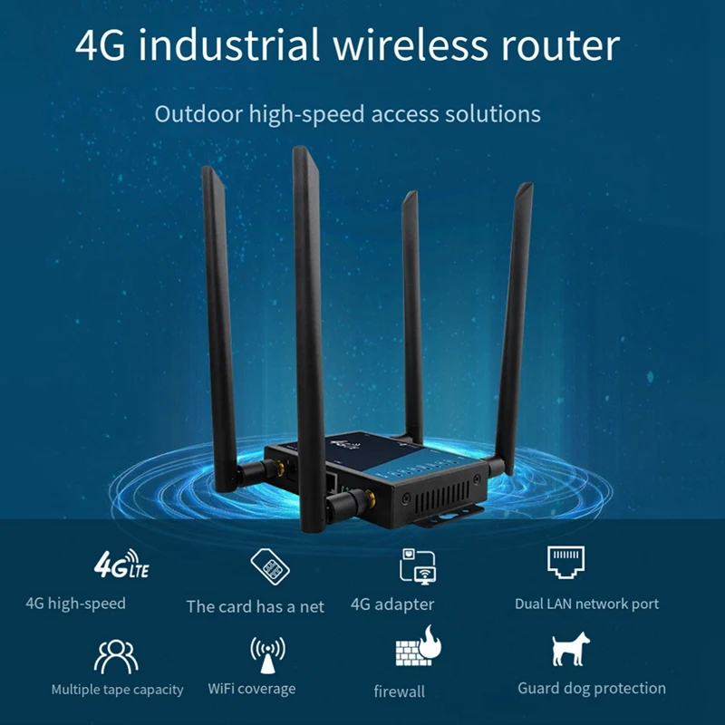 Retail 4G Wifi Router Industrial Grade 4G Broadband WIFI Wireless Router 4G LTE CPE Router With Sim Card Slot Antenna