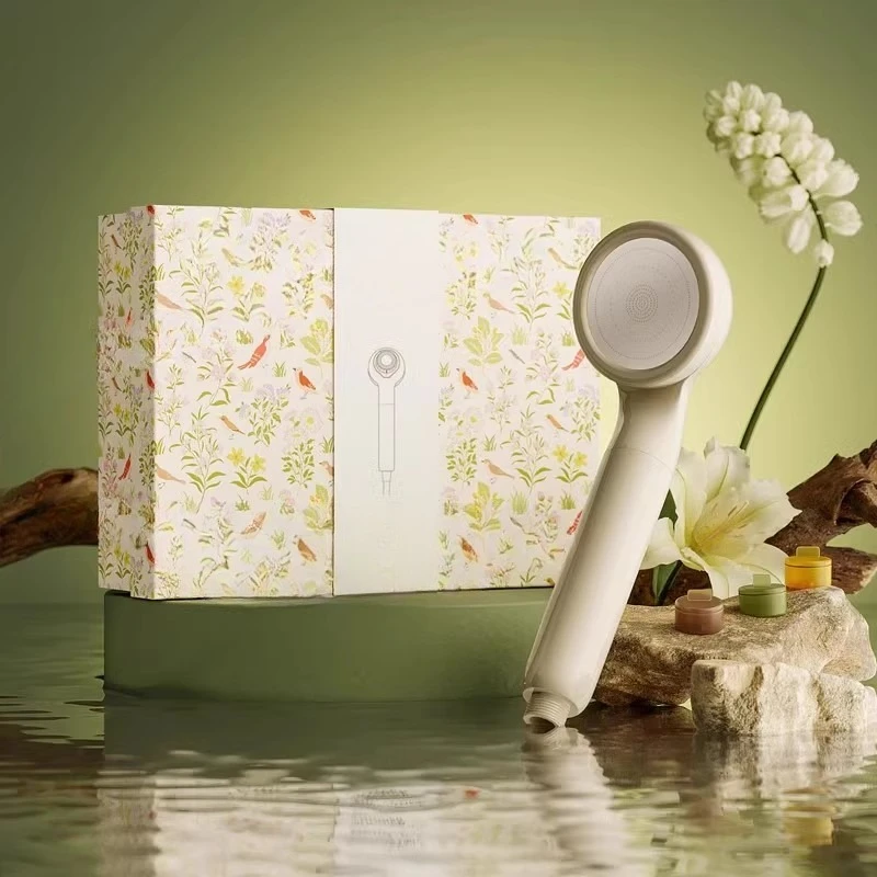 

Shower, filter pressurized shower head, hand held
