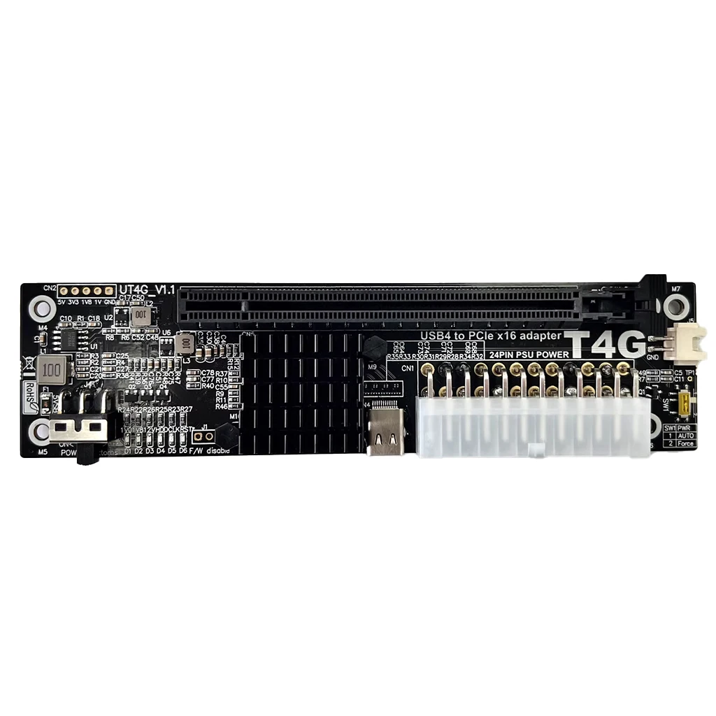 محطة إرساء بطاقة الرسومات UT4G USB4 إلى PCIe4.0 x4 eGPU محول لـ Thunderbolt3/4 GPU Dock Bracket لأجهزة الكمبيوتر المحمول NUC ITX STX PC
