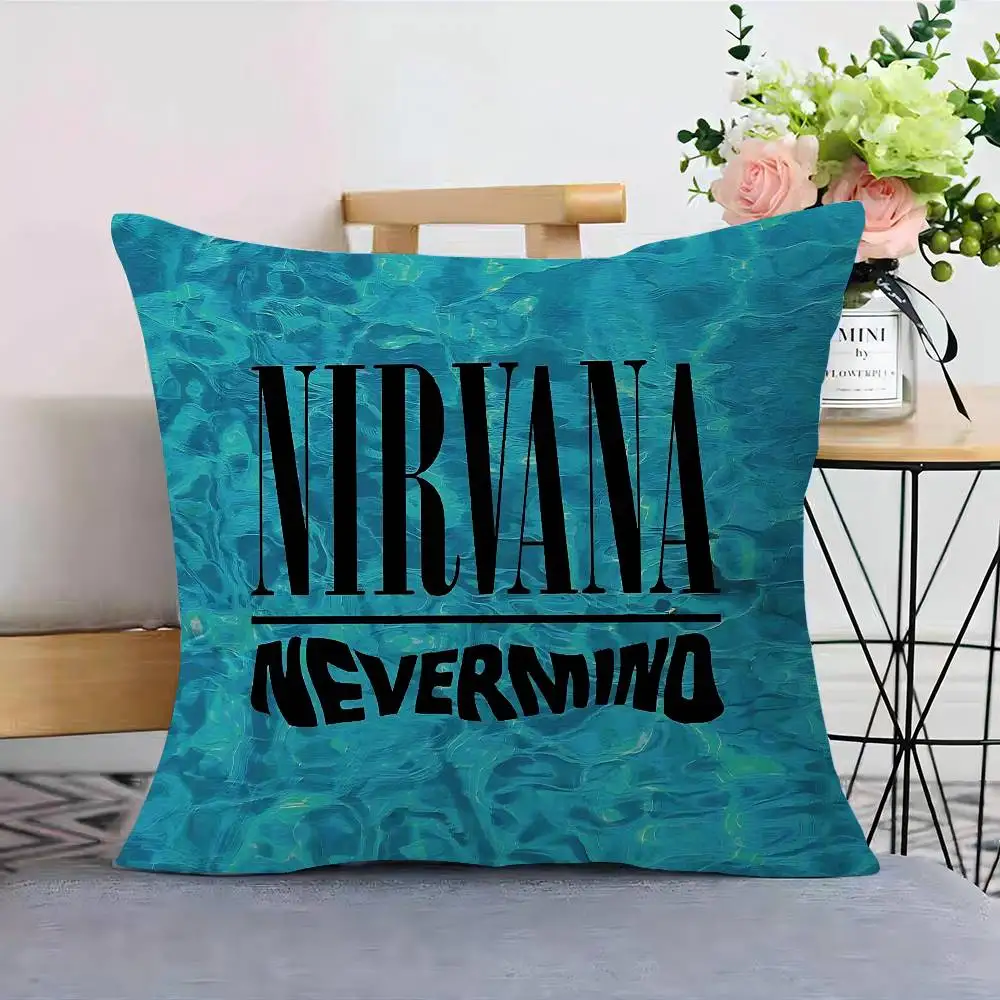 Band Hot N-Nirvanas Pillow Cushion Cover Pillowcase Living Room Sofa Home Decor Customized view 6