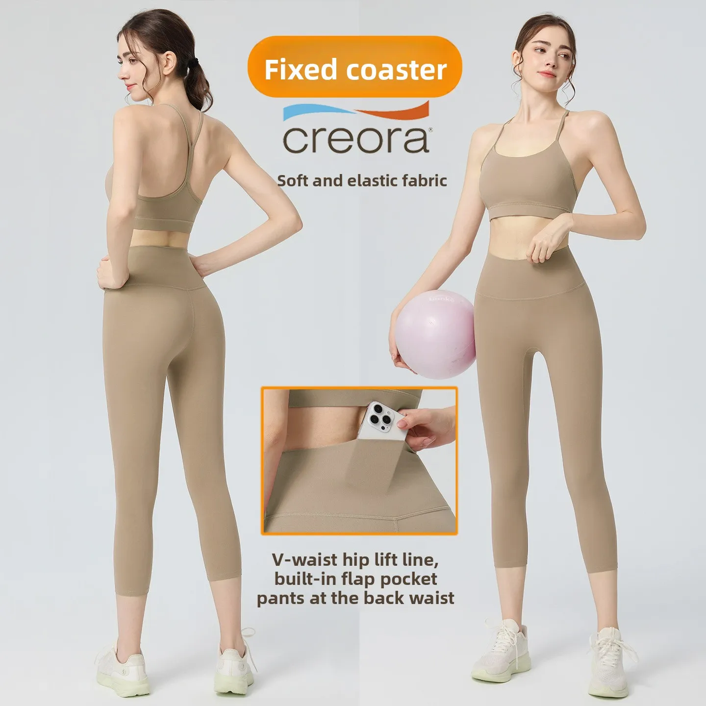 Summer New 2 Piece Yoga Clothes Women's Tracksuit Athletic Cross Back Nylon Yoga Top Women Sports Bra Leggings Pilates Fitness