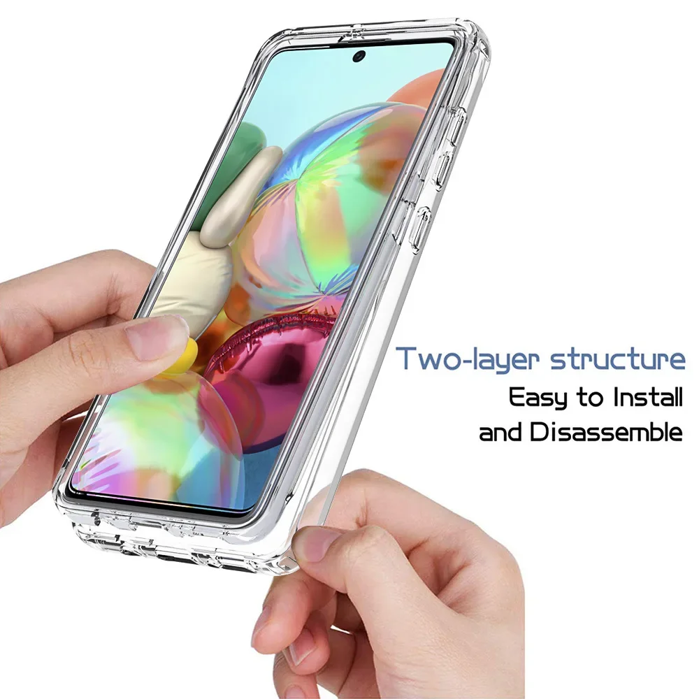 Funda transparente de Color caramelo para Samsung Galaxy A51 A71 A31 5G, carcasa híbrida de protección a prueba de golpes, cubierta de doble capa