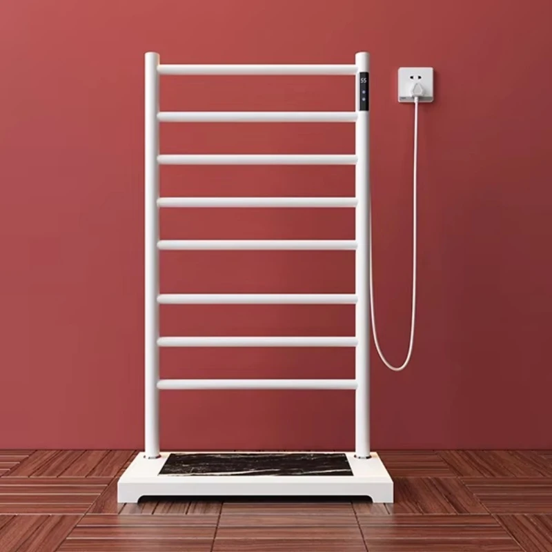 Modern Stainless Steel Electric Towel Rack with Digital Display Heating Bathroom Towel Rack