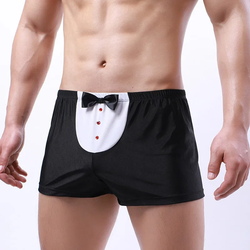 

Мужское тонкое сексуальное дышащее нижнее белье с бантом U-образным выпуклым плоским углом и низкой талией