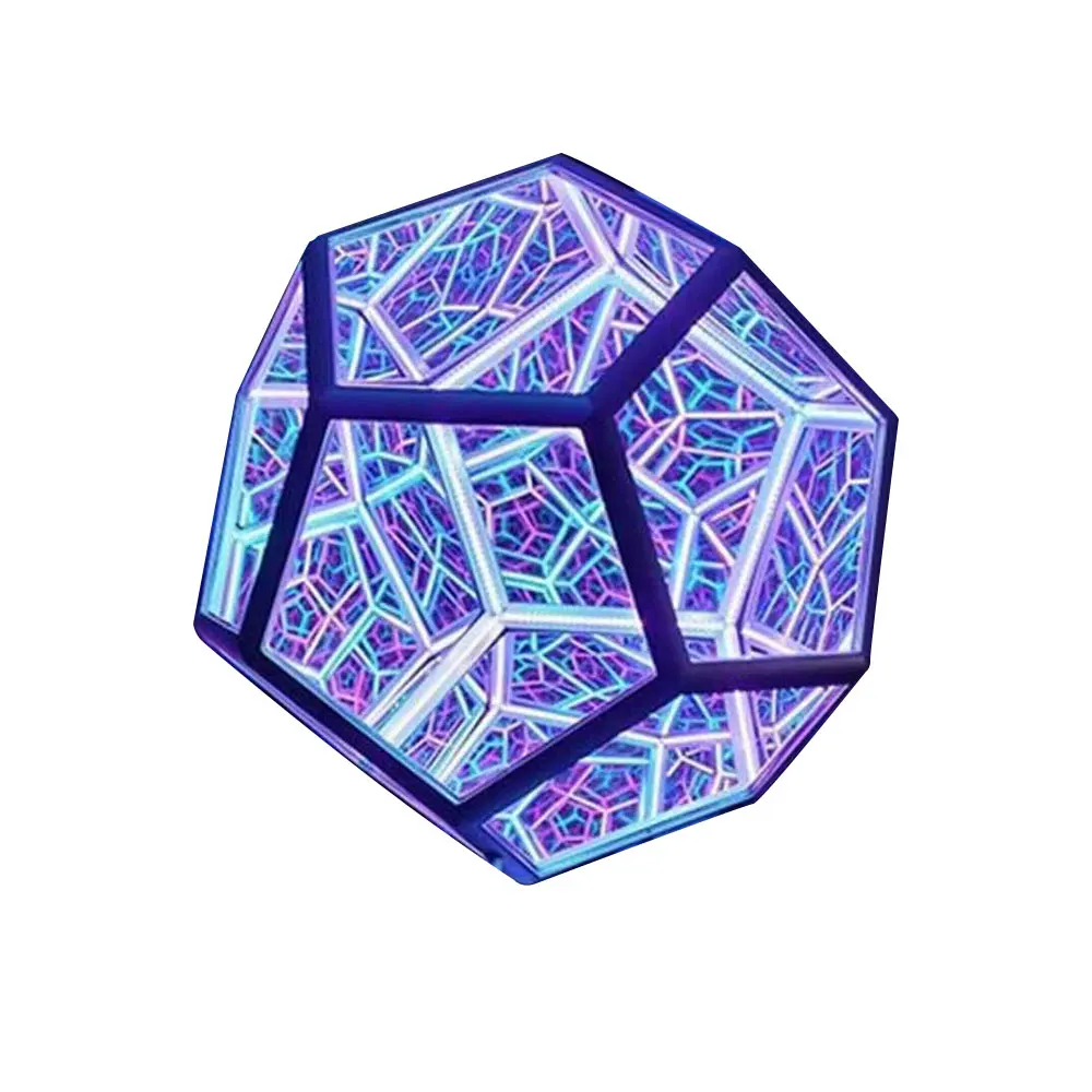 Novelty LED Night Light Infinite Dodecahedron Color Art Lamp Decorative Lights Colorful Housewarming Gift Home Decoration