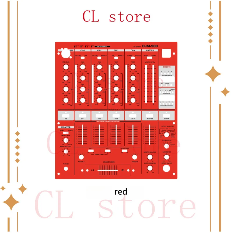 FOR【PIONERR】DJM-500 Mixer Panel Skin Film -  DJ Mixer Panel Protector