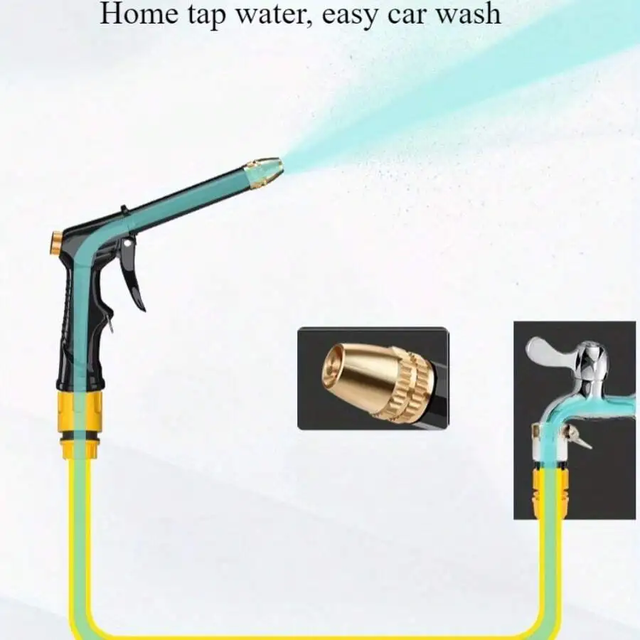 High-Pressure Car Wash Gun & Water Gun Set, No Electricity Required, Suitable For Planting, Watering Plants, Washing Cars,