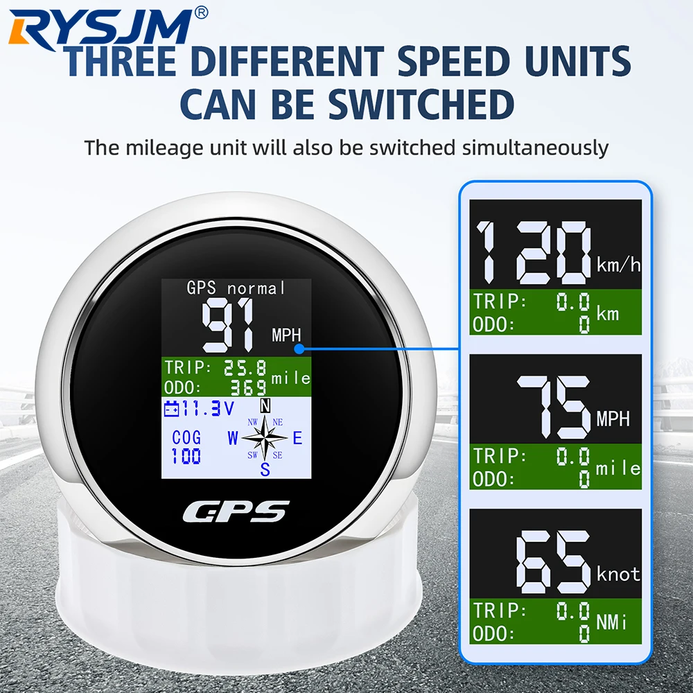 85mm-waterproof-gps-speed-gauge-tft-screen-support-km-h-mph-knot-switch-trip-odo-cog-voltmeter-for-marine-boat-yacht-truck-car
