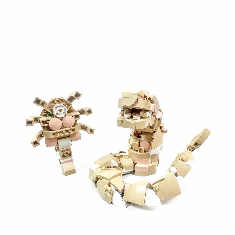 296-teiliges MOC Alien Chestburster Facehugger Creator 3-in-1 Modellbausatz Konstruktionsspielzeug Weihnachtsgeschenke DIY Kreative Idee