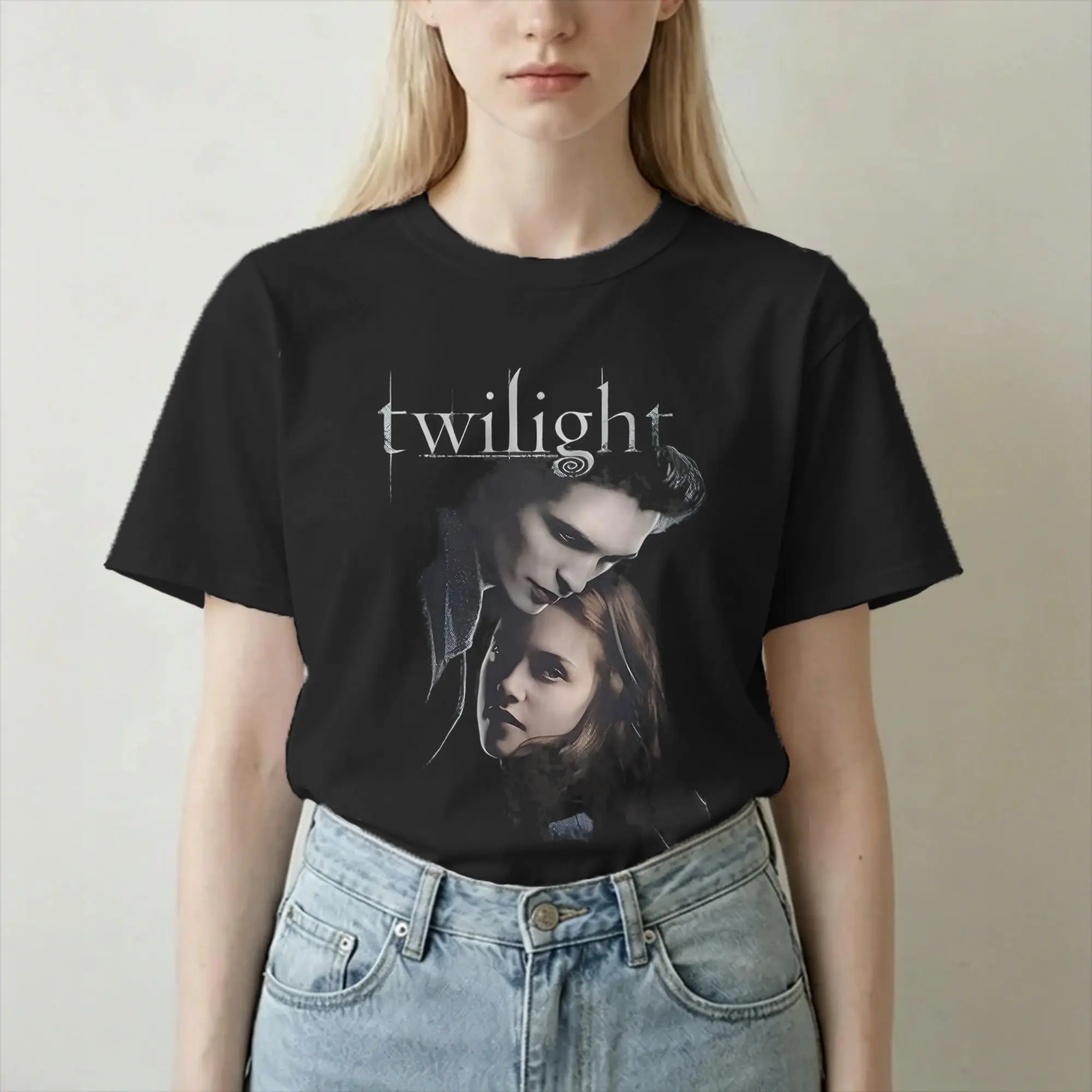 Camiseta da Saga Crepúsculo para Homens e Mulheres, Edward Cullen, Filme de Romance, Camisetas Casuais de Algodão Puro, Camisetas de Manga Curta, Roup