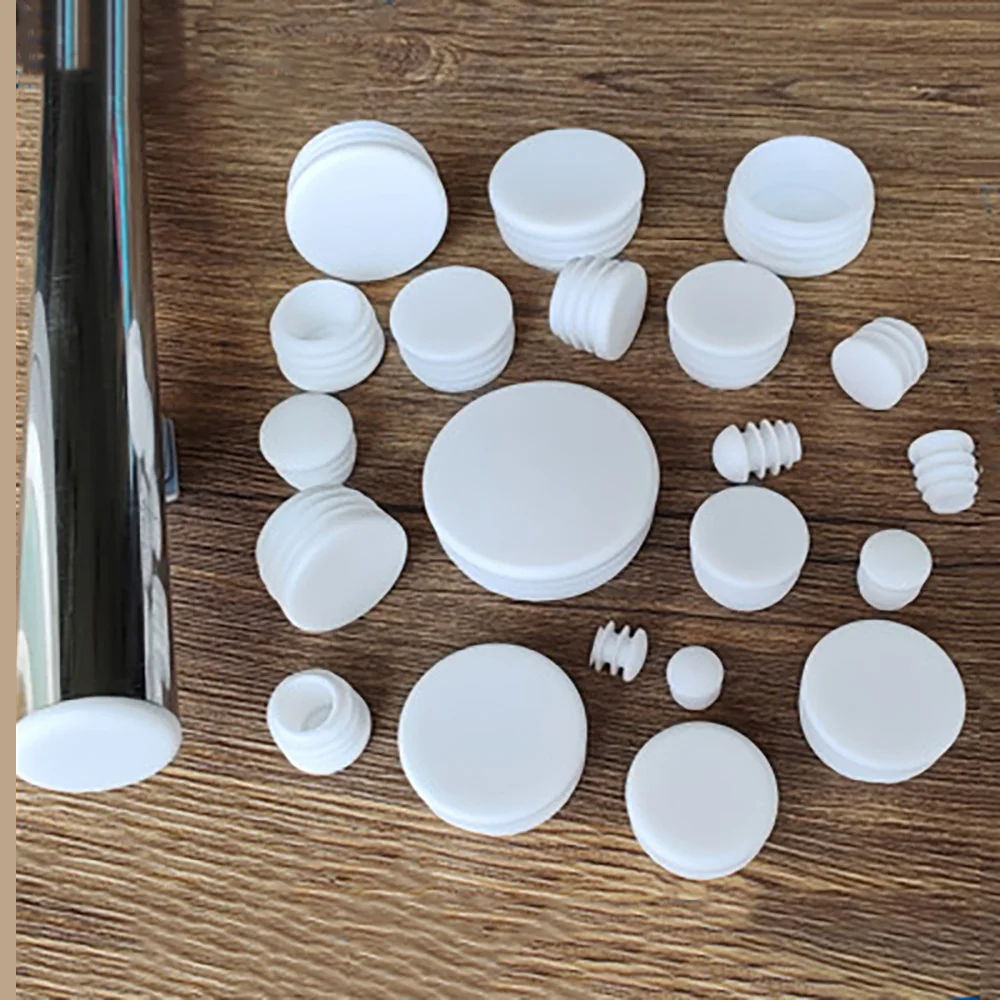 Shock Absorb Round Pipe Inner Plug 12-50mm Furniture Leg Dust Cover Leveling Pad Anti Noise Table Chair Floor Protector Caps
