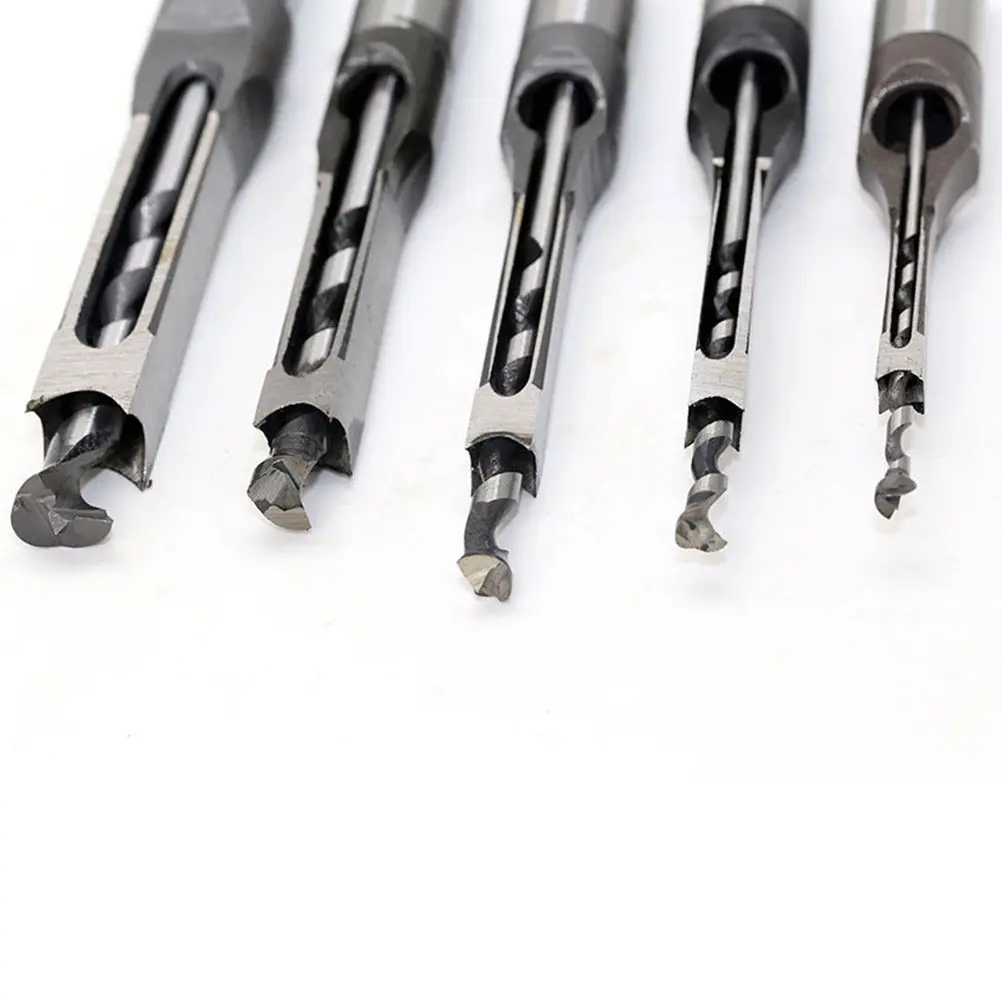 

12.7mm Square Hole Hinge Drill Bit Self Centering for Doors Cabinets Drawers Silver Hardened Steel Precision Bushing No Shift