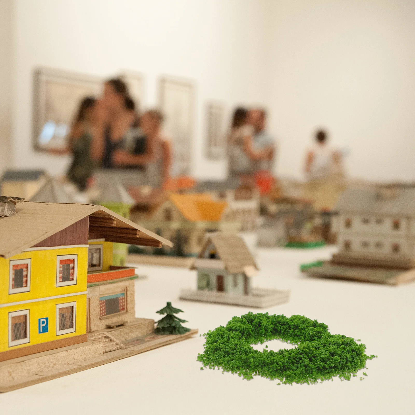 3 bolsas de polvo de árbol de esponja, aspecto realista, mano de obra fina, Material de mesa de arena DIY para decoración de micropaisaje, dispersión de hierba