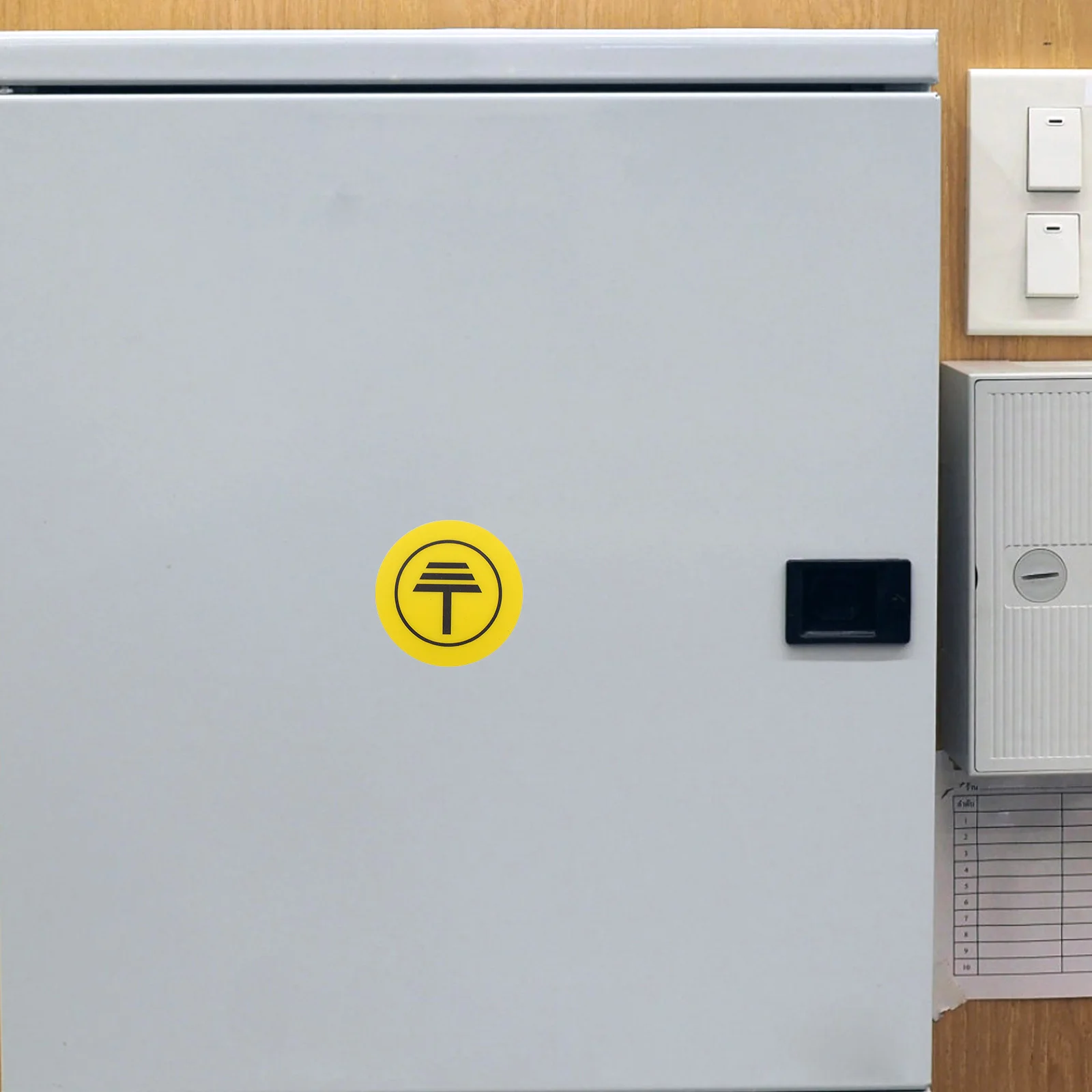 50pcs Grounding End Sign Boards Reflective Pvc Warning Stickers For Electric Panels Wire Tags Traffic