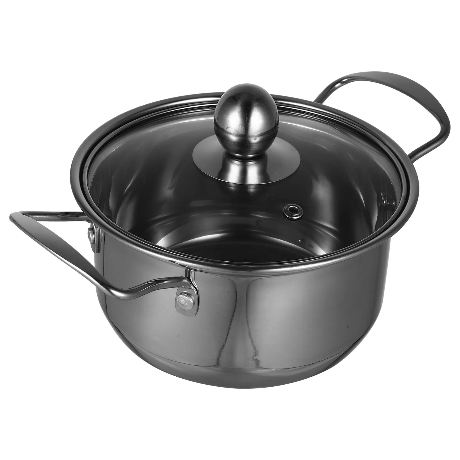 

Small Hot Stainless Steel Stock Pot Kitchen Cookware For Soup Noodles Cooking With Lid Metal Cooking Pot