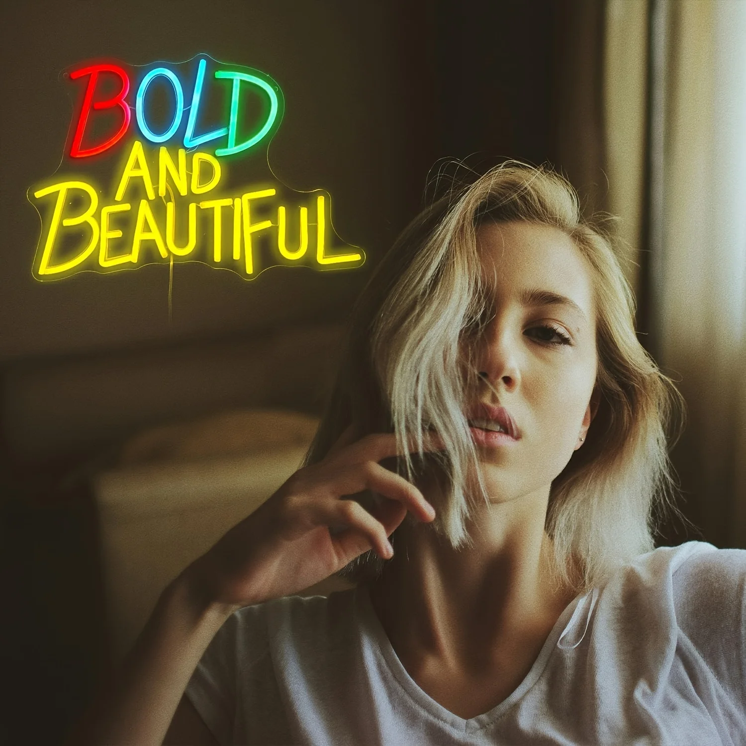 Смелая и красивая неоновая вывеска, светодиодное неоновое украшение на стену, красочный текст, освещение комнаты, свадьбы, вечеринки, семейного бара, украшение, вывеска