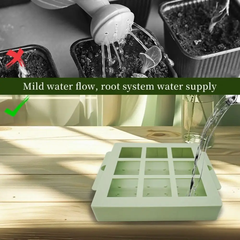 Plant Germination Dual-Purpose Seed Starter Tray Reusable Mini Size Germination Kit 9 Deep Cells Propagator Gardening