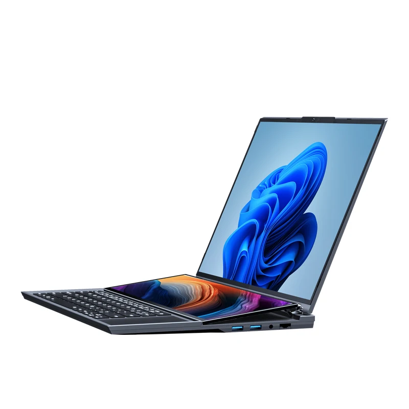 Gaming Laptop Dual Screen 6 inch+14 inch Dual Screen Laptop Double Monitor For Game Office Intel Core i7 10750H 10th Gen Touch L