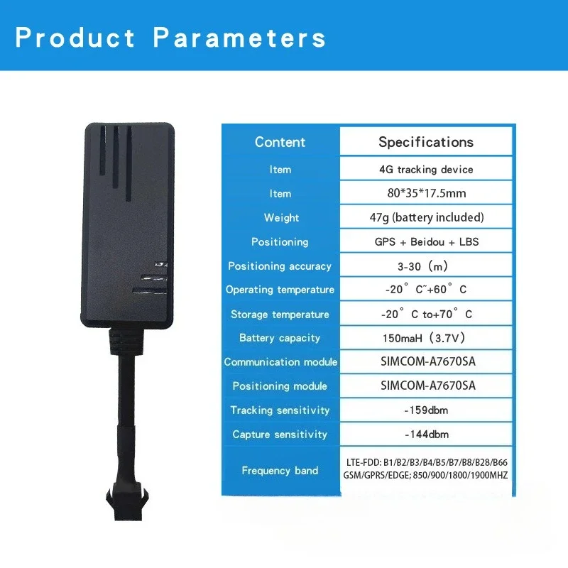 Localizador de rastreador GPS para coche 4G, Monitor de seguimiento antirrobo en tiempo Real para vehículo, rastreador de prevención de pérdidas, rastreador de posicionamiento de coche