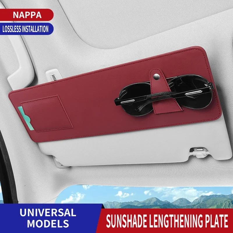 Universal car sun visor organizer for sun protection, multifunctional car sun visor extension board, can store glasses and cards