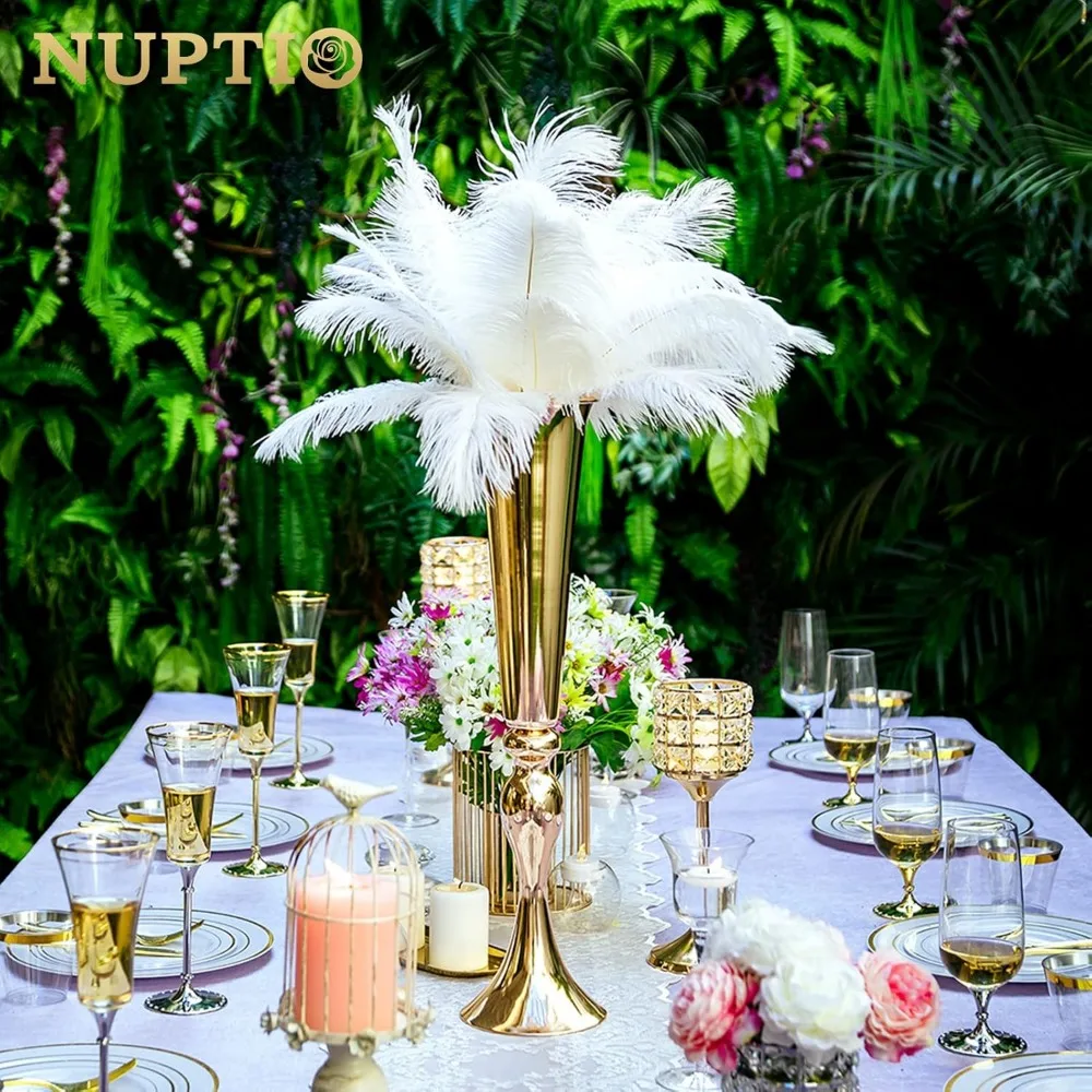 Elegant Tall Centerpiece Vases Set of 6 for Weddings and Party Decors