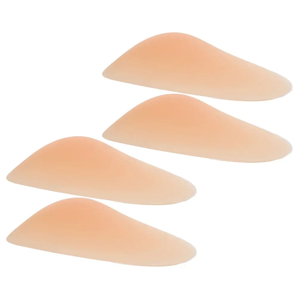 

4Pcs Silicone Knee Pads High Elasticity Adhesive Knee Brace for Skating Snowboard Protective Gear Beige