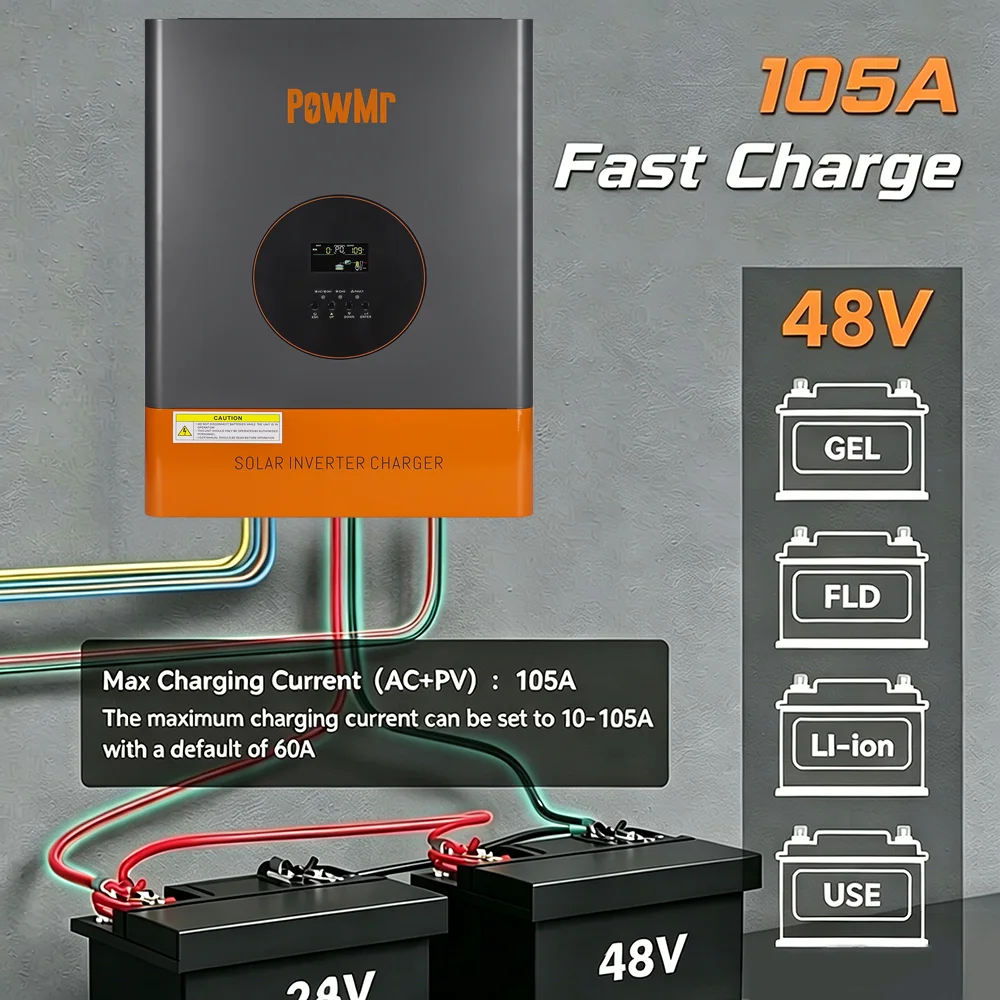 PowMr Low Frequency 48V Solar  - Split Phase Inverter 10Kw 110V 220V ulasan dan harga